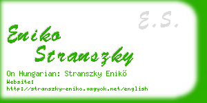 eniko stranszky business card